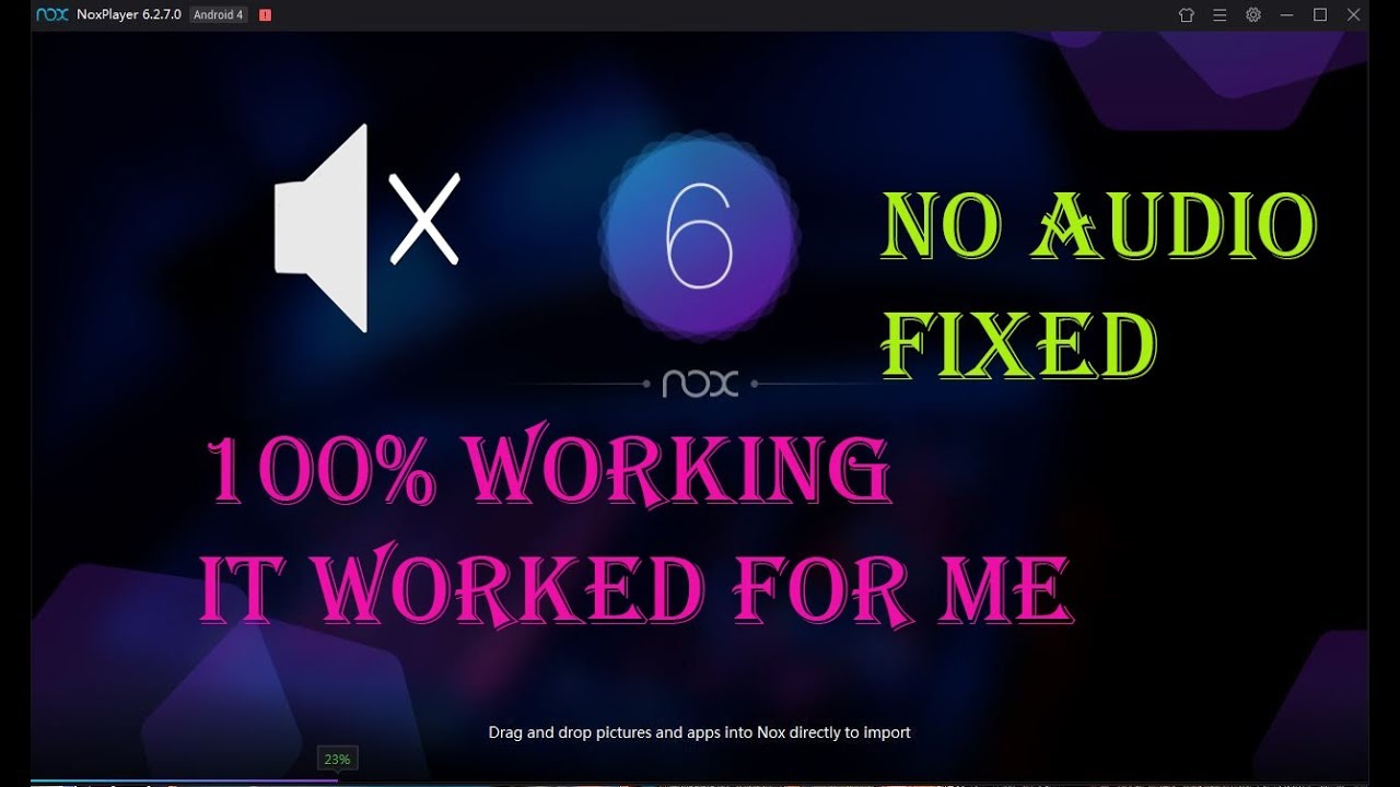 Nox Player NO audio Problem fixed | solved For me - YouTube