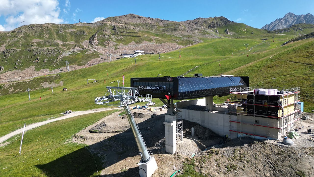 Bau Höllbodenbahn C1 und Sassgalunbahn C3 | Seilbahntechnik | Ischgl | August 2025 | 4K