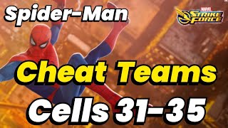 Spider-Man Tower SECRETS Cells 31 to 35 CHEAT TEAMS NO Dread NEEDED 2026 MARVEL Strike Force