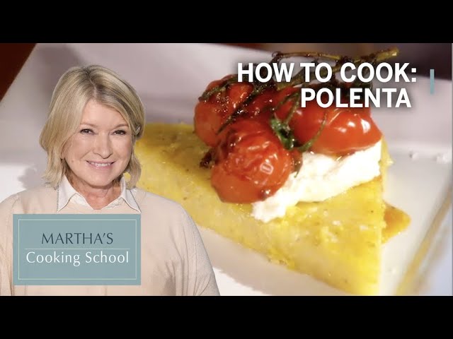 How to Make Martha's Sautéed Polenta with Tomatoes | Martha's Cooking School | Martha Stewart class=