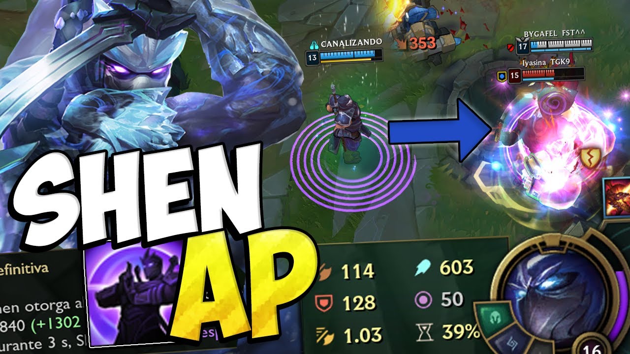 SHEN FULL AP ⭐ La Leyenda del Escudo de 3100 #LeagueOfLegends - YouTube