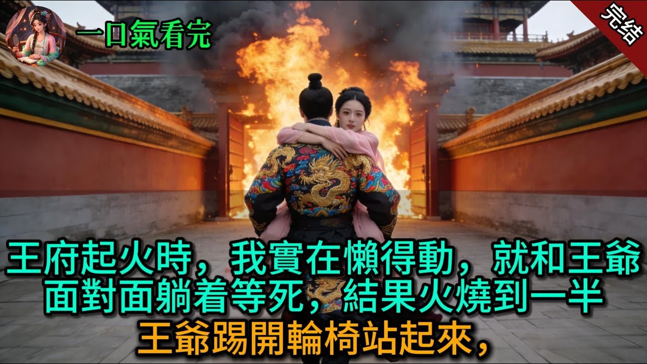 王府起火時，我實在懶得動，就和王爺面對面躺着等死，結果火燒到一半，王爺踢開輪椅站起來，