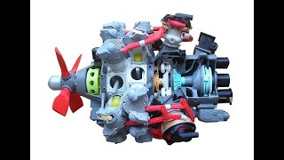 Radial Engine, Turbo-Compound, 18 cylinder for 3D Printer