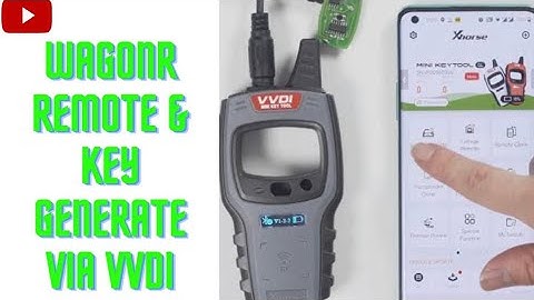 Maruti WagonR Remote generate via Vvdi tool