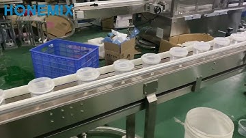 Hone High Speed 4 Heads Tracking Filling Line for Paste Jar, Tracking Filling Machine with Capper