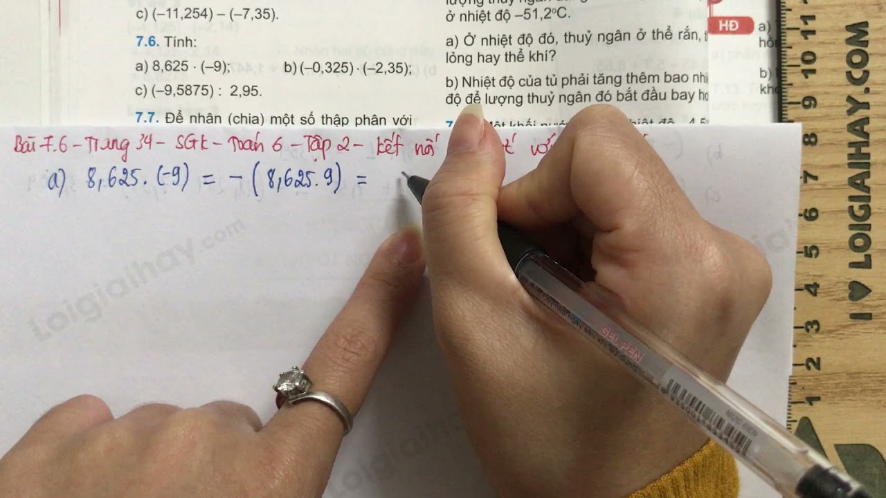 Giải bài 7.6 trang 34 SGK Toán 6 Kết nối tri thức với cuộc sống