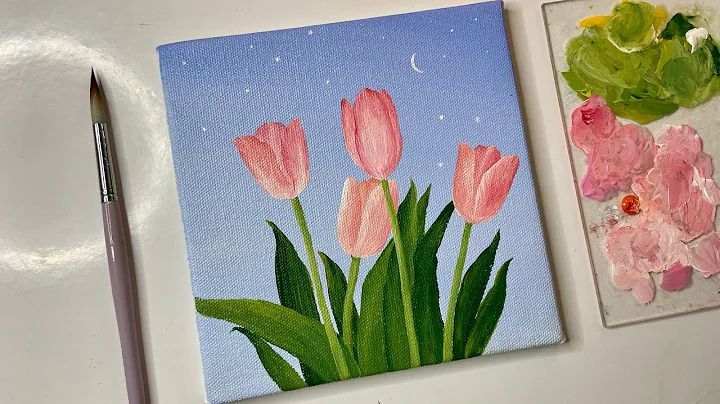 Acrylic painting tulip flowers/acrylic painting tutorial/acrylic painting for beginners tutorial - DayDayNews