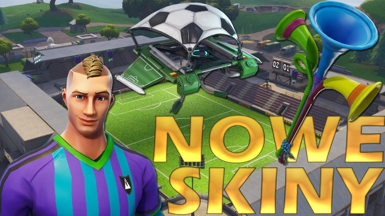 Fortnite - Nowe skiny na Mundial - polski skin!  Prezentacja, zmiana i test! *Dźwięk wuwuzeli!