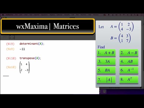 wxMaxima | Matrices