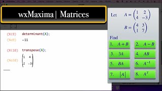 wxMaxima | Matrices
