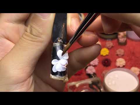 Video Hướng dẫn chi tiết cách làm Hoa Cúc ôm đá - nails ???? - youtube