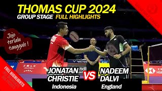 Thomas Cup 2024 - Jonatan Christie vs Nadeem Dalvi - Full Highlights