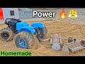 very powerful v8 tractor with Harrow homemade