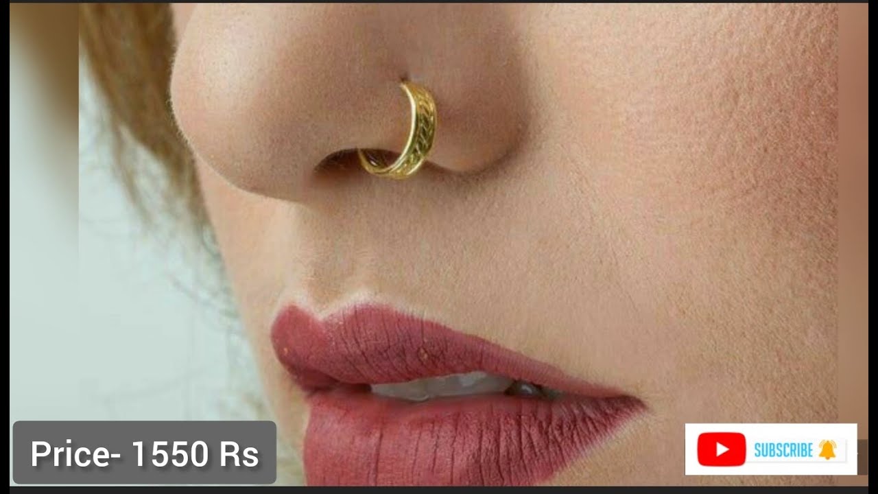 fcity.in - Black Metal Oxidised Gold Nose Ring Without Piercing Press On  Combo
