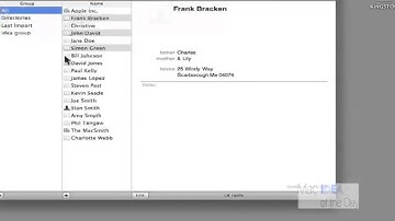 Mac Address Book OS version 10.6 Part 6 Adding a group