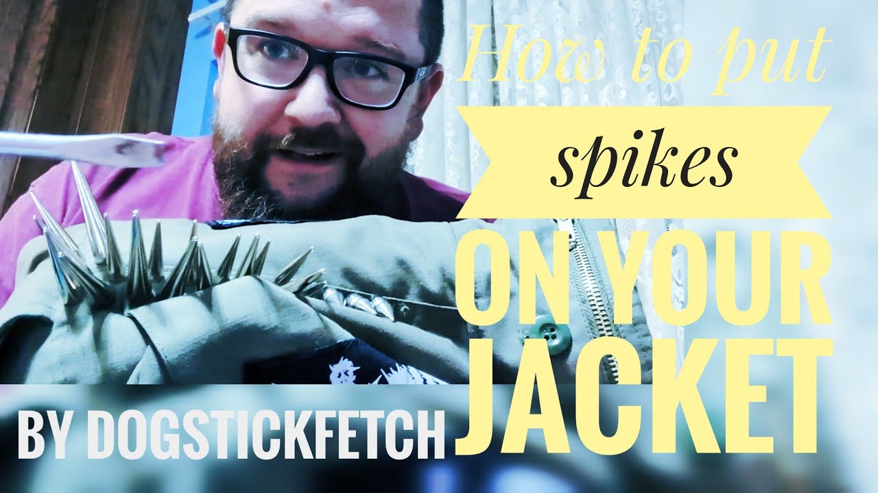 How To Put Spikes On Your Battle Jacket - YouTube