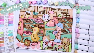 coloring bobbie goods with ohuhu markers // donut shop