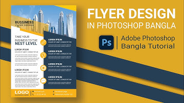flyer design in photoshop bangla tutorial  adobe photoshop tutorial