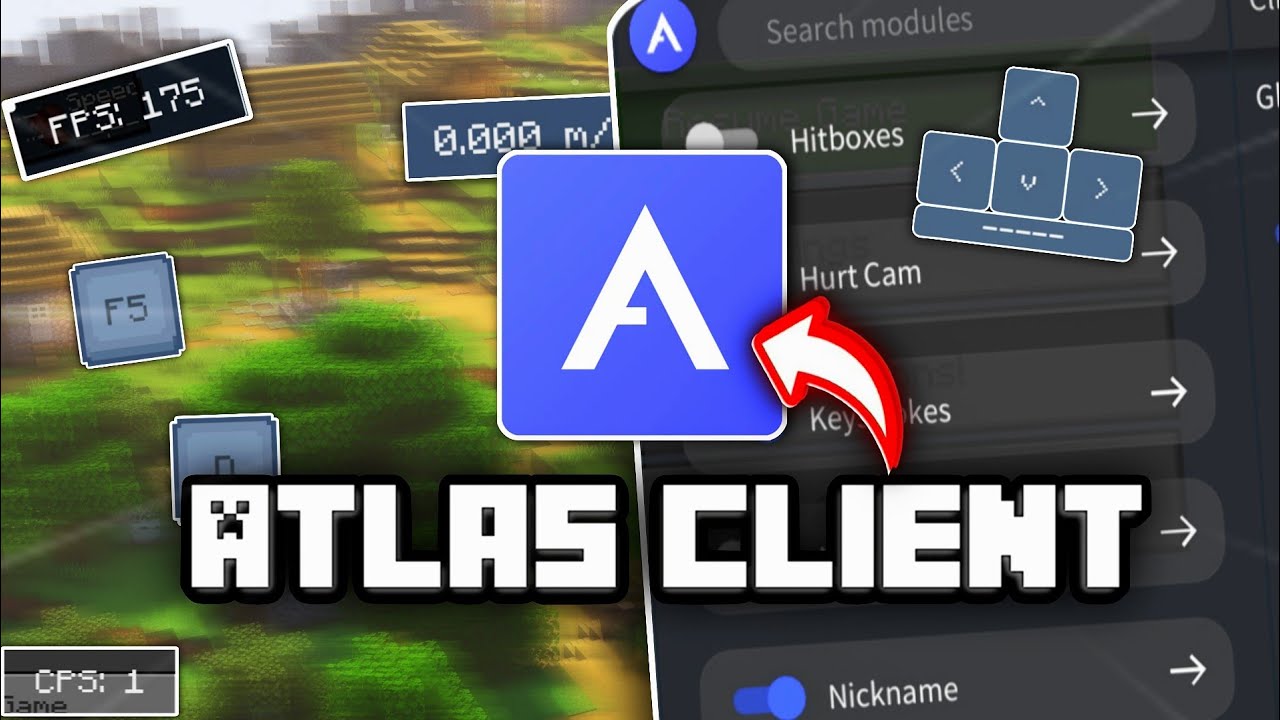 🔥ATLAS CLIENT For MCPE 1.21+ | 120+ FPS On Mobile 💀 || Atlas Client ...