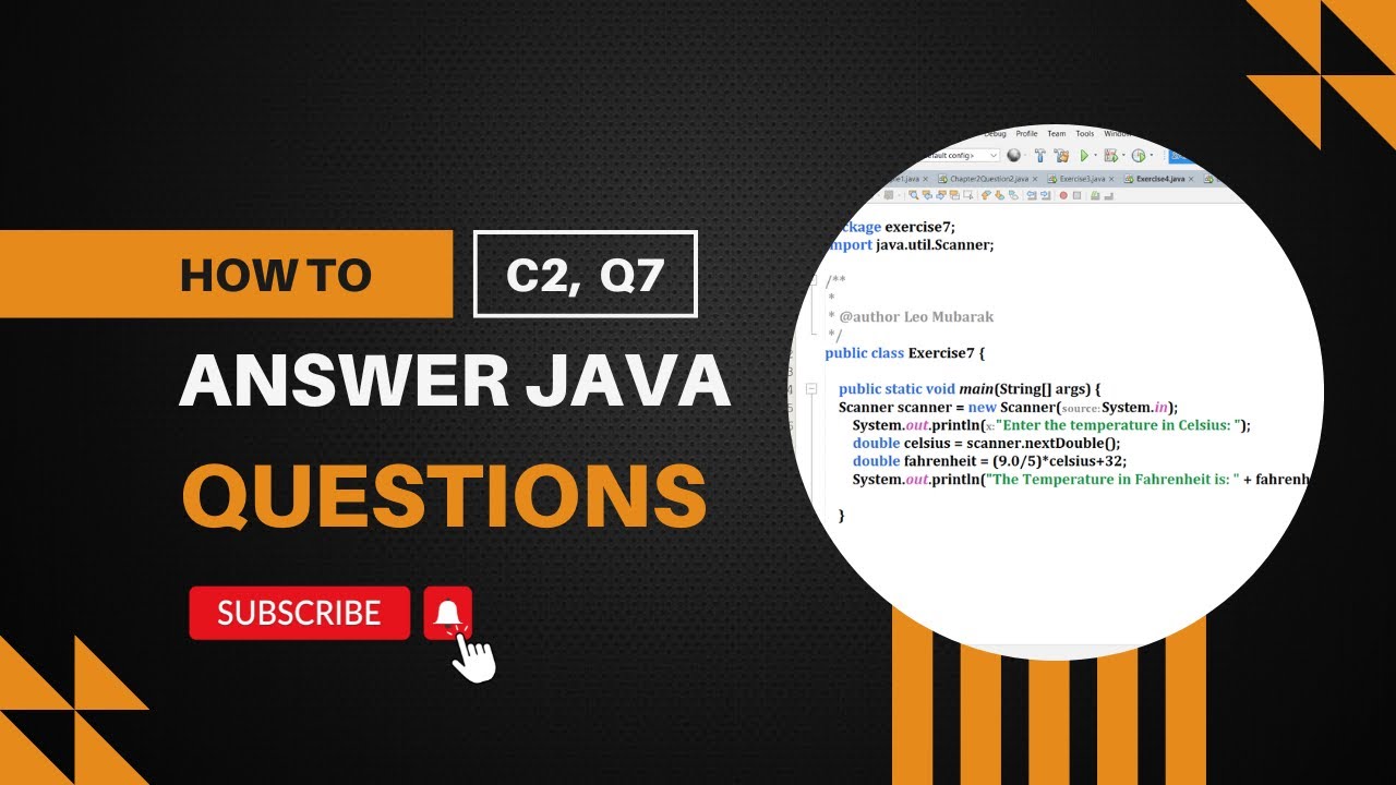 How to Convert Celsius to Fahrenheit Using Java | Chapter 2, Question 7 ...