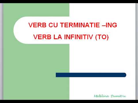 Verb cu ing sau la infinitiv in engleza