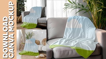 How To Make Blanket Mockup In CANVA using PHOTOSHOP | Canva Tutorial