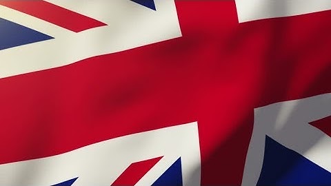 4K United Kingdom flag waving in the wind. Looping sun rises style. Animation loop Stock video