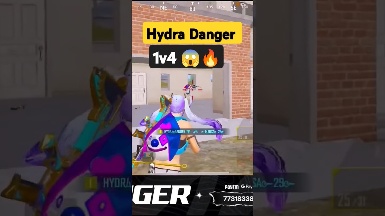 hydra Danger 1v4 clutch 🔥🖤🐉