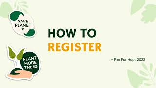 How To Register??? - RUN FOR HOPE 2022