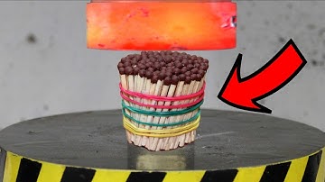 EXPERIMENT Glowing 1000 degree HYDRAULIC PRESS 100 TON vs MATCHES