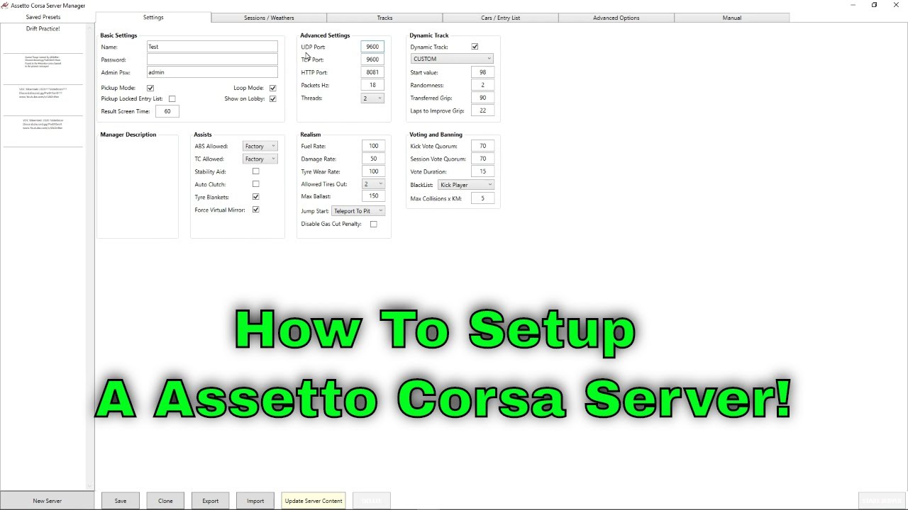 Assetto Corsa Server