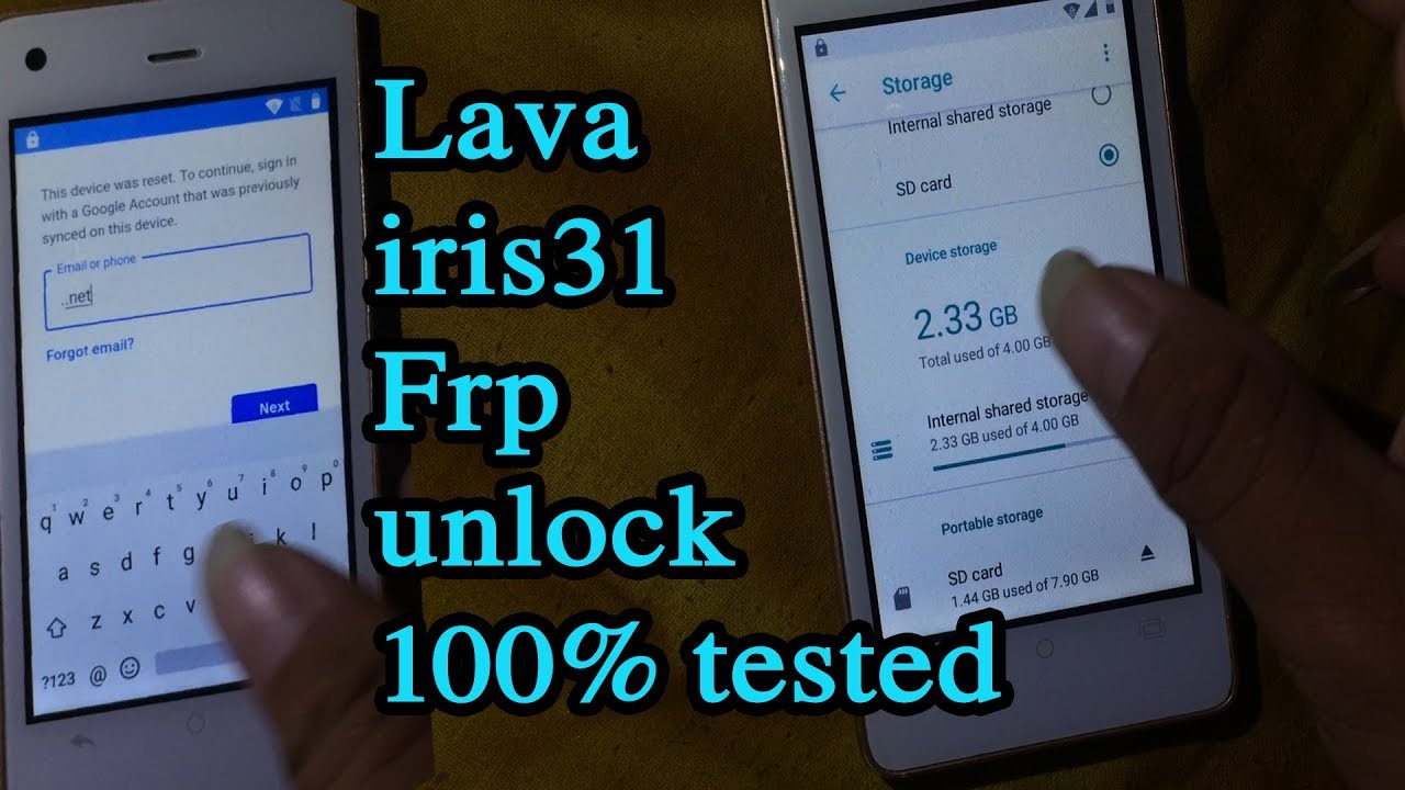 Lava iris 31 frp bypass without pc