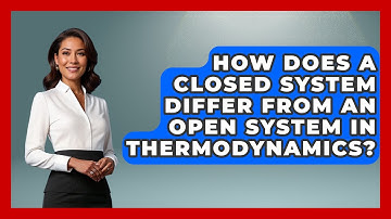 How Does a Closed System Differ From an Open System in Thermodynamics? - Thermodynamics For Everyone