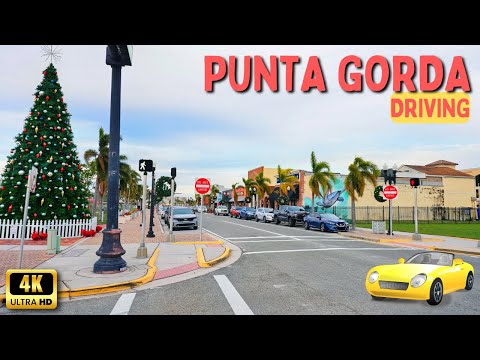 Punta Gorda Florida Driving Through