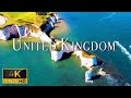 FLYING OVER THE UNITED KINGDOM (4K UHD) - Soothing Music Along With Scenic Relaxation Film