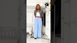 Spring outfit idea, Wide leg Jeans styling #shorts