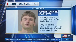 Church Burglary Arrest West Monroe