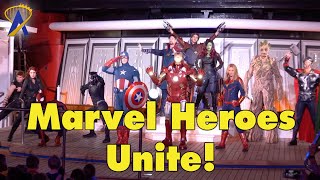 Full 4K Marvel Heroes Unite Show on the Disney Magic with Captain Marvel