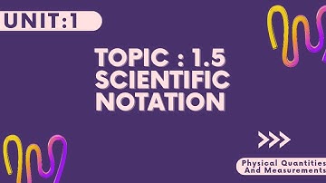 Lecture 5. Class 9th Physics.Unit :1 Topic 1.5 Scientific Notation