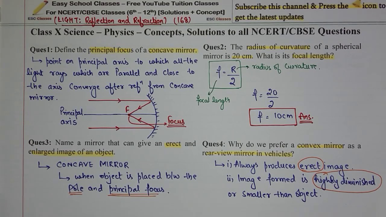 class 10 physics chapter light case study questions