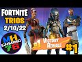 Fortnite 2/10/22 - #1 - Trios Win - Crowned