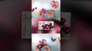 Полное видео на канале 🤍 #ribbon #diy #канзаши #kanzashishorts #kanzashi