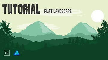 Flat Landscape Affinity Designer Tutorial for Beginners