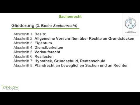 WPR1 (BGB AT) - 6/252 - Einführung - Die 5 Bücher des BGB - Sachenrecht