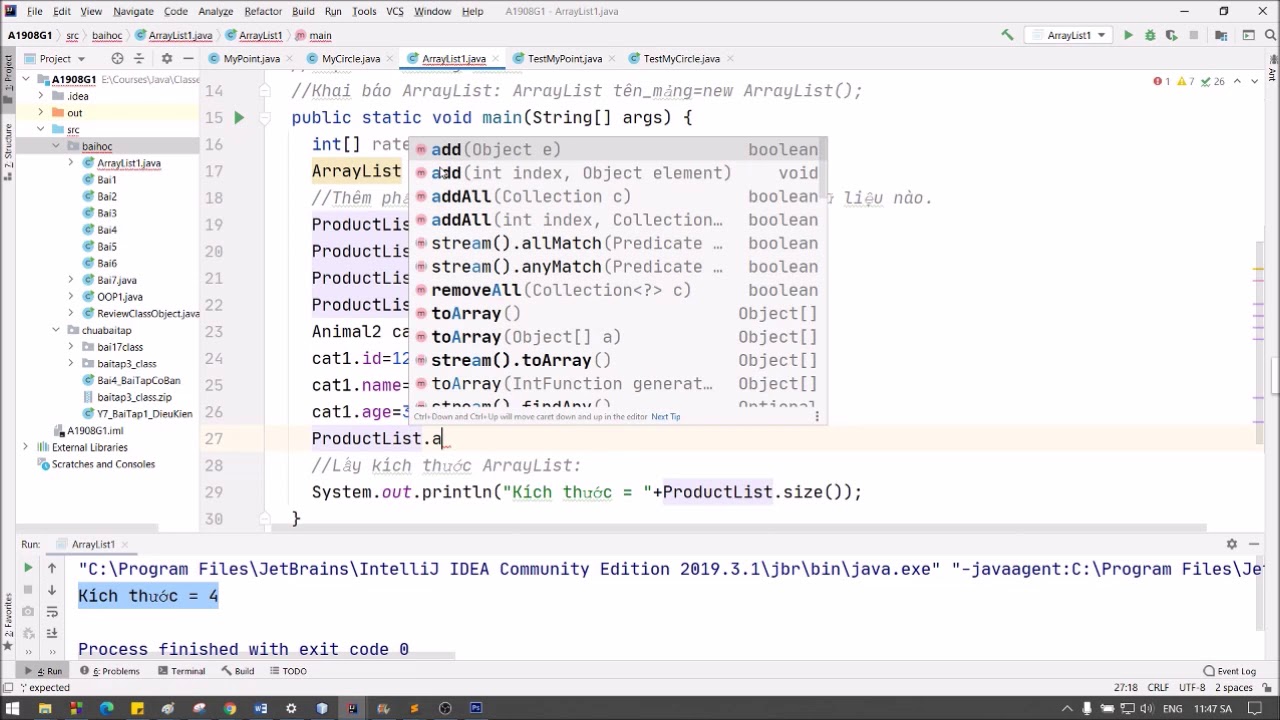 Java: ArrayList với Generic - YouTube