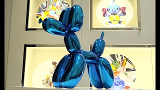 Artist Jeff Koons' Iconic Balloon Dog in Blue Porcelain Miniature Versions Up for Sale