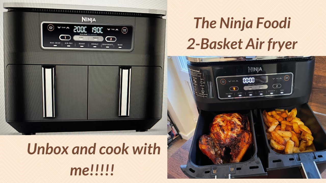 Ninja Foodi 2 Basket Air Fryer Review, Unbox, Testing, 8qt, DualZone 