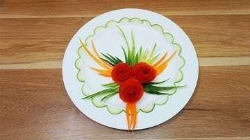 Cách Cắt Tỉa Những Bông Hoa Hồng Từ Cà Chua Rất Đẹp  | Fruit Decoration