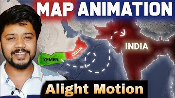 🔥 Alight Motion Map Animation Tutorial | Create Professional Travel Map Animation on Mobile