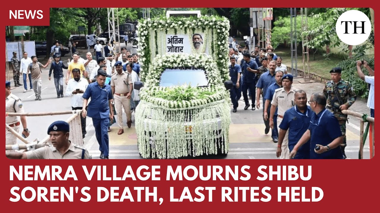 Nemra village mourns JMM patriarch Shibu Soren's death, participates in last rites
